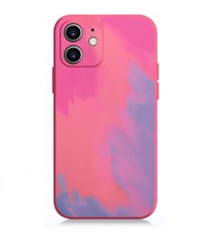 Силикон WAVE Watercolor Case iPhone 12 (pink/purple)