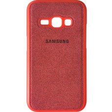 Силикон Textile Samsung Galaxy J1 (2016) J120 (Красный)
