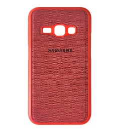 Силикон Textile Samsung Galaxy J1 (2016) J120 (Красный)