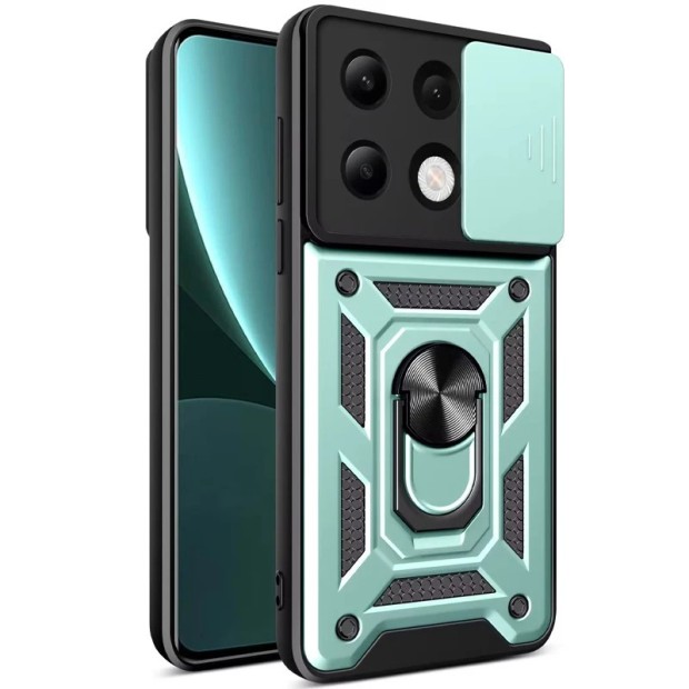 Бронь-чехол Ring Serge Armor ShutCam Case Xiaomi Redmi Note 13 4G (Зелёный)