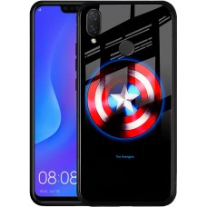 Накладка Luminous Glass Case Huawei P Smart Plus / Nova 3i (Captain America)