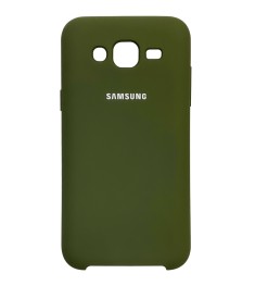 Силиконовый чехол Original Case Samsung Galaxy J5 (2015) J500 (Тёмно-зелёный)