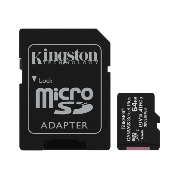 Карта памяти Kingston Canvas Select Plus MicroSDHC 32Gb (UHS-1) A1 (Class 10) + SD адаптер