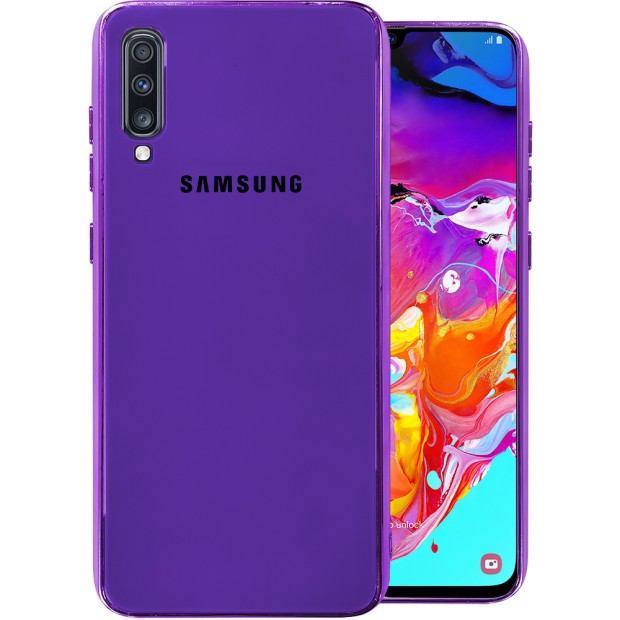 Накладка Glass Case Samsung Galaxy A70 (Фиолетовый)
