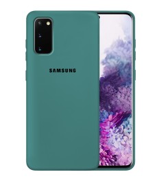 Силикон Original Case Samsung Galaxy S20 (Тёмно-зелёный)