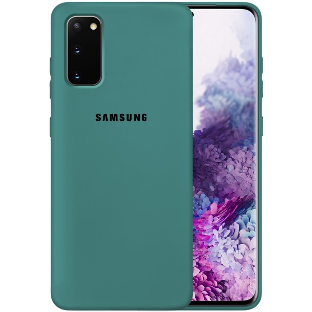 Силикон Original Case Samsung Galaxy S20 (Тёмно-зелёный)