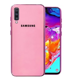 Накладка Glass Case Samsung Galaxy A70 (Розовый)