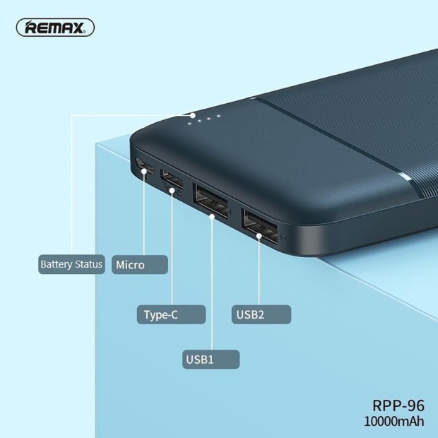 PowerBank Remax Lango Series RPP-96 10000mAh (Black)