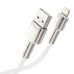 USB-кабель Baseus Cafule Metal Data 2.4A (1m) (Lightning) (Белый) CALJK-A02