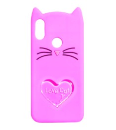 Силиконовый чехол Kitty Sparkles Xiaomi Redmi Note 7 (Малиновый)