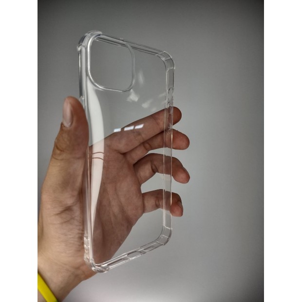 Чехол силиконовый 6D Apple iPhone 15 Plus (Прозрачный)