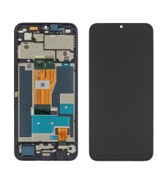 Дисплей для Realme C30S с чёрным тачскрином и корпусной рамкой