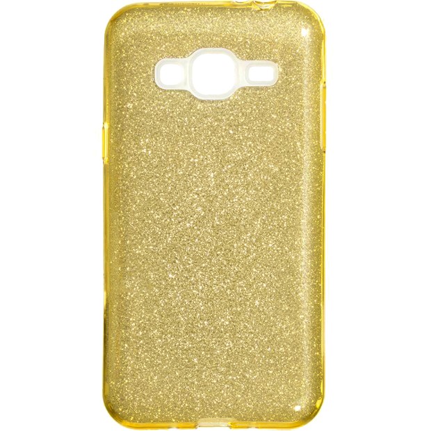Силиконовый чехол Glitter Samsung Galaxy J3 (2016) J320 (золотой)