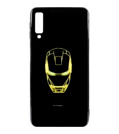 Накладка Luminous Glass Case Samsung A7 (2018) A750 (Iron Man)