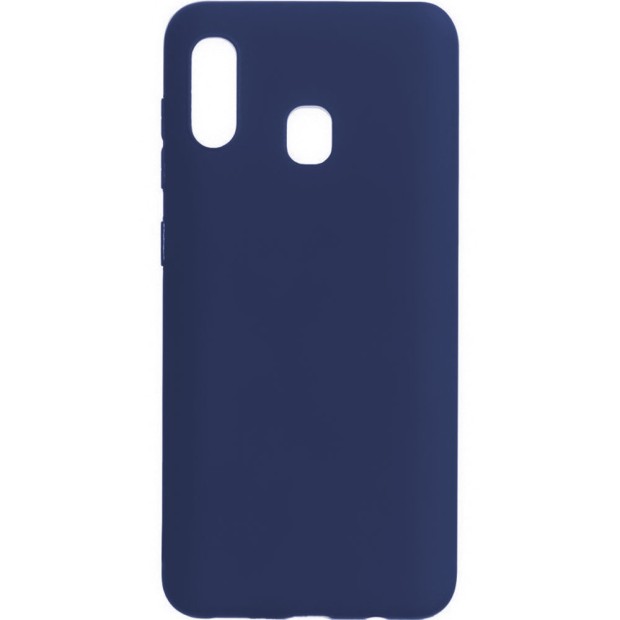 Силиконовый чехол iNavi Color Samsung Galaxy A30 (2019) (Темно-синий)