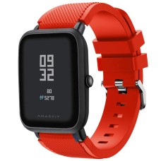 Ремешок Ribbed Design Xiaomi Amazfit Bip 22мм (Buckle) (Красный)