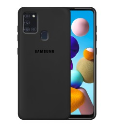 Силикон Original 360 Case Logo Samsung Galaxy A21S (2020) A217 (Чёрный)