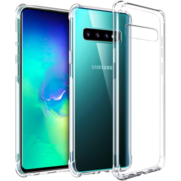 Силиконовый чехол 6D Samsung Galaxy S10 (Прозрачный)