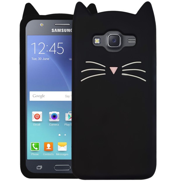 Силикон Kitty Case Samsung Galaxy J5 (2015) J500 (Черный)