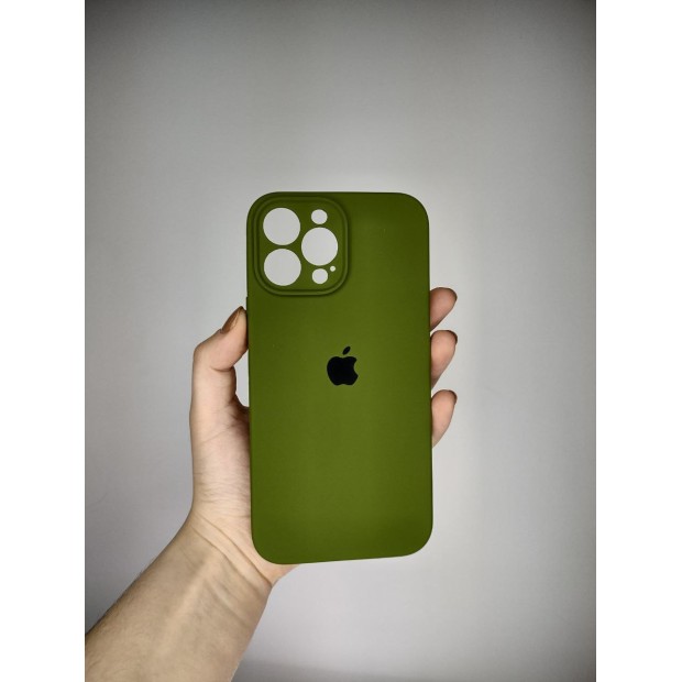 Силикон Original RoundCam Case Apple iPhone 13 Pro Max (46) Deep Green