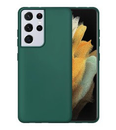 Силикон Original 360 Case Samsung Galaxy S21 Ultra (Тёмно-зелёный)