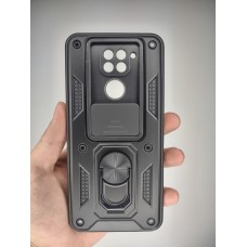 Бронь-чехол Ring Serge Armor ShutCam Case Xiaomi Redmi Note 9 / Redmi 10X (Чёрный)