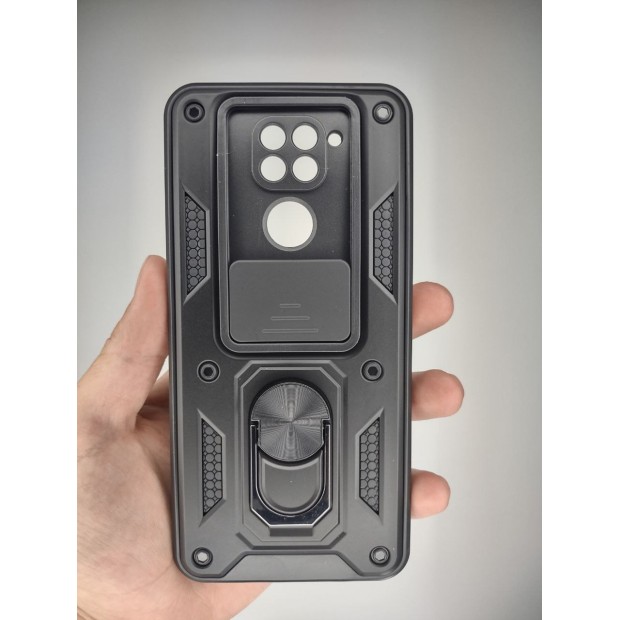 Бронь-чехол Ring Serge Armor ShutCam Case Xiaomi Redmi Note 9 / Redmi 10X (Чёрный)