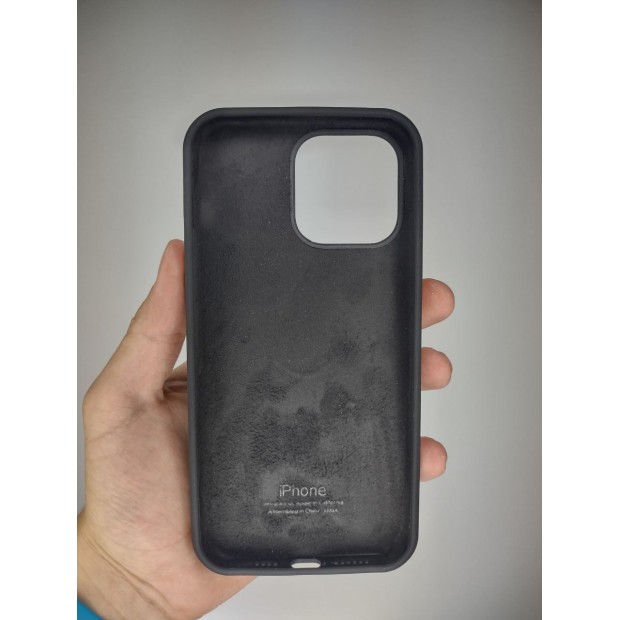 Силикон Original Round Case Apple iPhone 14 Pro Max (07) Black