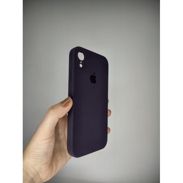 Силикон Original Square RoundCam Case Apple iPhone XR (72) Eggplant