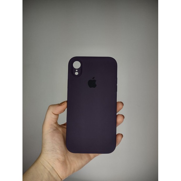 Силикон Original Square RoundCam Case Apple iPhone XR (72) Eggplant