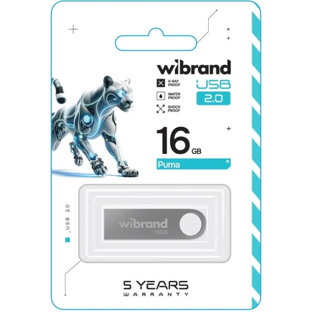 USB 2.0 флеш-накопитель Wibrand Puma 16Gb