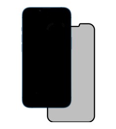 Матовое защитное стекло для Apple iPhone 13 / 13 Pro / 14 (без отпечатков) Black..