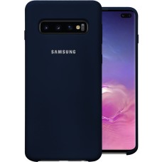 Силикон Original Round Case Logo Samsung Galaxy S10 (Тёмно-синий)