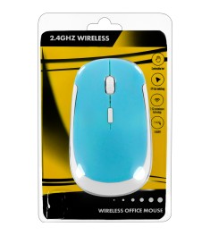Мышь беспроводная Wireless Mouse JM3500 (Голубо-белый)