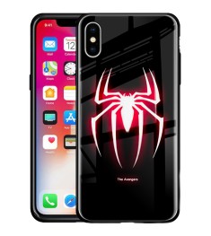 Накладка Luminous Glass Case Apple iPhone X / XS (Spiderman)