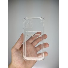 Силикон WS Card Case Apple iPhone 12 (прозрачный)