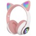 Наушники-гарнитура VZV-23M Cat Bluetooth (Розовый)