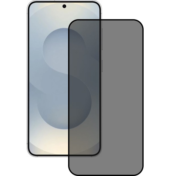 Защитное стекло 5D Privacy HD Samsung Galaxy S25 (Finger Unlock) Black