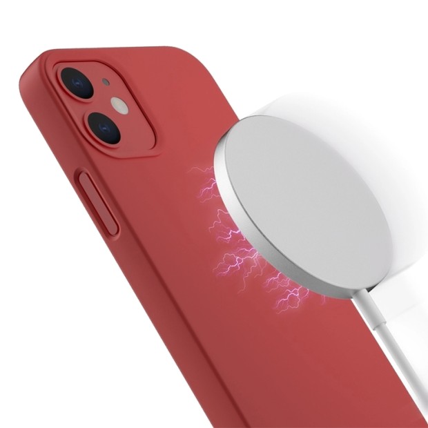 Силикон Original MagSafe Case Apple iPhone 12 Pro Max (Red)