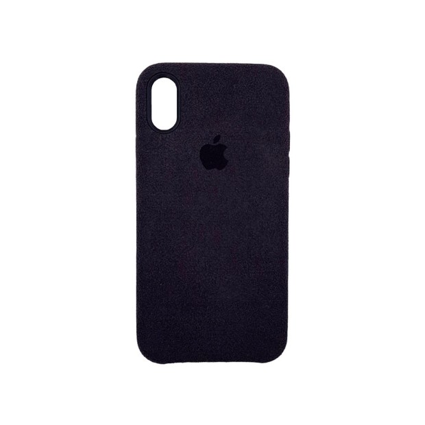 Чехол Alcantara Cover Apple iPhone X / XS (черный)