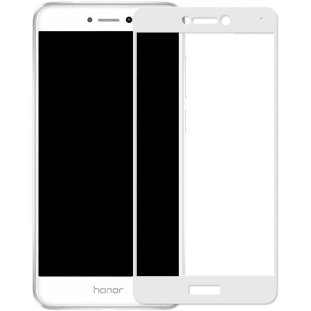 Защитное стекло 5D для Huawei P8 Lite White