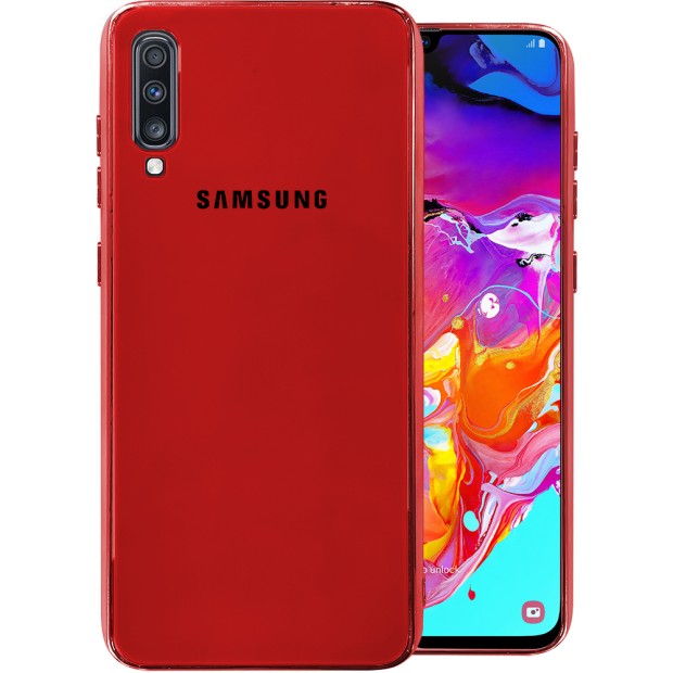 Накладка Glass Case Samsung Galaxy A70 (Красный)