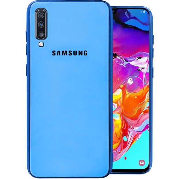Накладка Glass Case Samsung Galaxy A70 (Голубой)