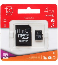 Карта памяти Touch & Go MicroSDHC 4Gb + SD Adapter