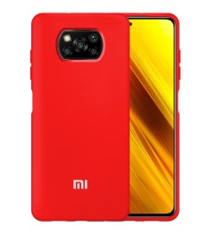 Силикон Original 360 Case Logo Xiaomi Poco X3 (Красный)