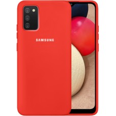 Силікон Original 360 Case Logo Samsung Galaxy A02S (2020) (Червоний)