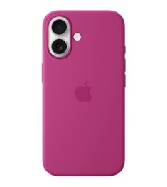 Чехол Silicone Case with MagSafe Apple iPhone 16 (Fuchsia)