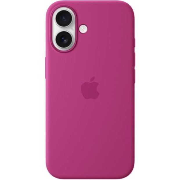 Чехол Silicone Case with MagSafe Apple iPhone 16 (Fuchsia)