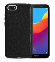 Силиконовый чехол Glitter Huawei Y5 Prime (2018) / Honor 7A (черный)