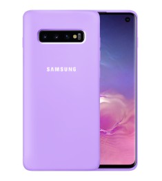 Силикон Original 360 Case Logo Samsung Galaxy S10 (Фиалковый)